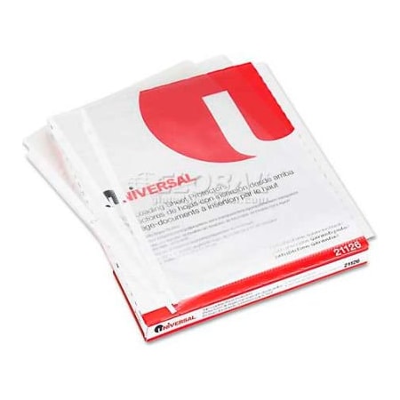 Universal Top-Load Poly Sheet Protectors, Std Gauge, Nonglare, Clear, 50/Box UNV21126***